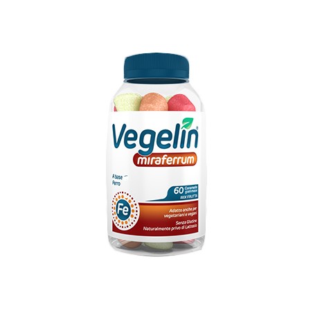 Vegelin Miraferrum Integratore per il sostegno nutrizionale gustoso e naturale 60 caramelle gommose