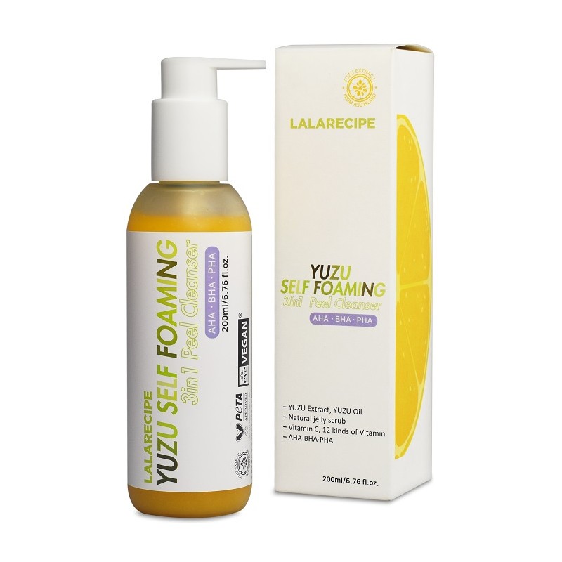 Seoul Cosmetics Co Lalarecipe Yuzu Self Foam 3in1 Peel Cleanser 200 Ml