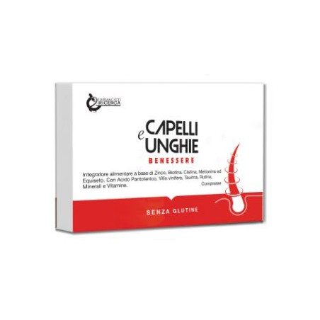 Confezione da 30 compresse capelli e unghie benessere farmacisti per la ricerca integratore per capelli e unghie